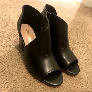 Open toe booties
